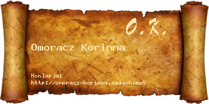 Omoracz Korinna névjegykártya